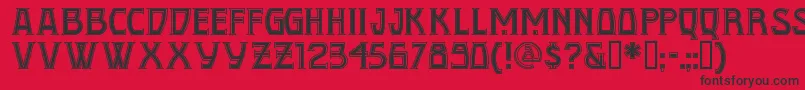 Conqn Font – Black Fonts on Red Background