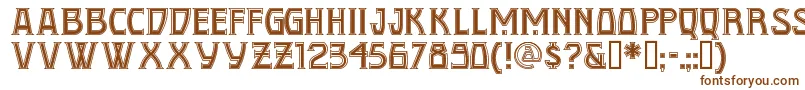 Conqn-fontti – ruskeat fontit valkoisella taustalla
