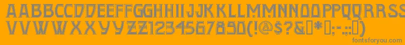 Conqn Font – Gray Fonts on Orange Background