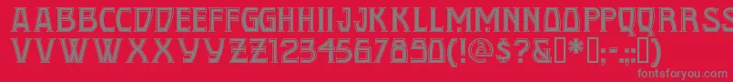 Conqn Font – Gray Fonts on Red Background