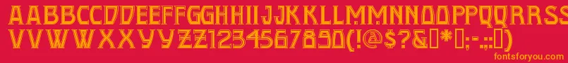 Conqn Font – Orange Fonts on Red Background