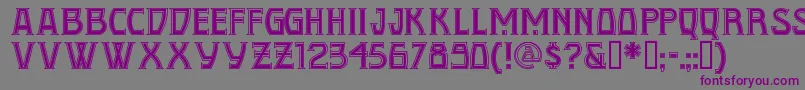 フォントConqn – 紫色のフォント、灰色の背景