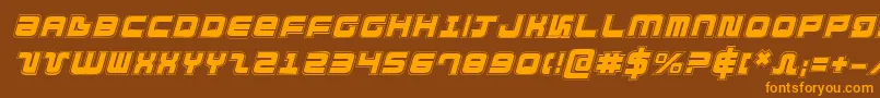 Direktorai Font – Orange Fonts on Brown Background