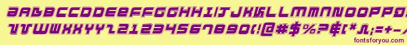 Direktorai Font – Purple Fonts on Yellow Background