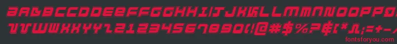 Direktorai Font – Red Fonts on Black Background
