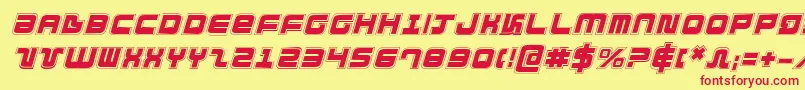 Direktorai Font – Red Fonts on Yellow Background