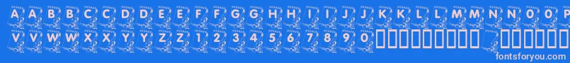 More about LmsPaperWork Font LmsPaperWork Font – Pink Fonts on Blue Background