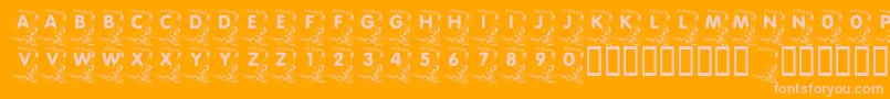 Подробнее о шрифте LmsPaperWork Шрифт LmsPaperWork – розовые шрифты на оранжевом фоне