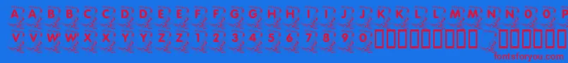 More about LmsPaperWork Font LmsPaperWork Font – Red Fonts on Blue Background