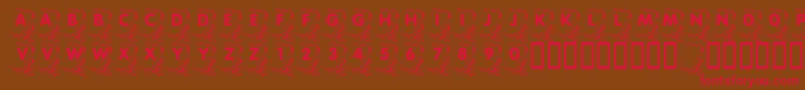 LmsPaperWork Font – Red Fonts on Brown Background