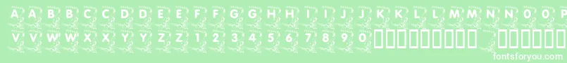 Więcej informacji o czcionce LmsPaperWork Czcionka LmsPaperWork – białe czcionki na zielonym tle