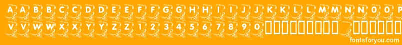 LmsPaperWork Font – White Fonts on Orange Background