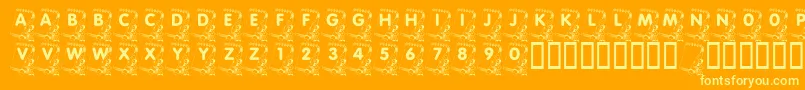 More about LmsPaperWork Font LmsPaperWork Font – Yellow Fonts on Orange Background