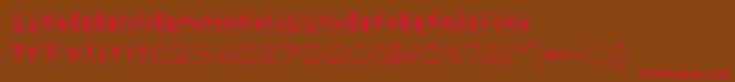 PeesCelticOutline Font – Red Fonts on Brown Background