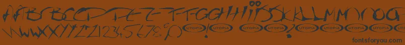 fuente Thegf – Fuentes Negras Sobre Fondo Marrón