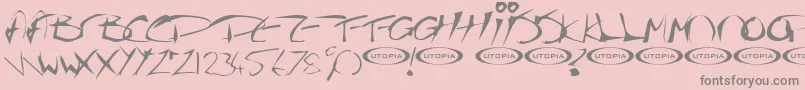 Thegf Font – Gray Fonts on Pink Background