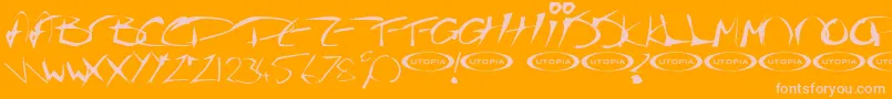 Шрифт Thegf – розовые шрифты на оранжевом фоне