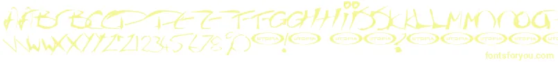 Thegf Font – Yellow Fonts on White Background