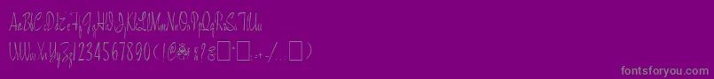 Maidston-fontti – harmaat kirjasimet violetilla taustalla