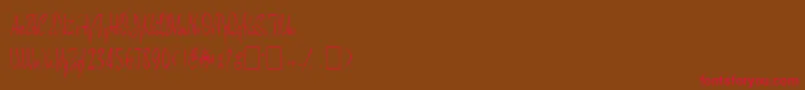 Maidston Font – Red Fonts on Brown Background