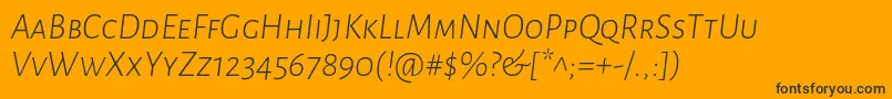 AlegreyasansscLightitalic Font – Black Fonts on Orange Background