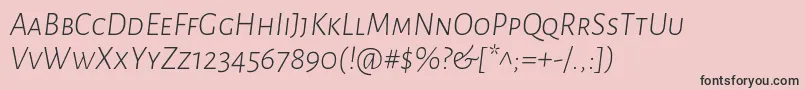 AlegreyasansscLightitalic Font – Black Fonts on Pink Background