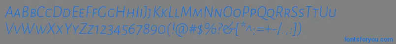 AlegreyasansscLightitalic Font – Blue Fonts on Gray Background