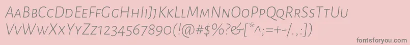 AlegreyasansscLightitalic Font – Gray Fonts on Pink Background