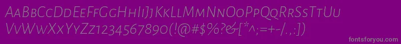 AlegreyasansscLightitalic Font – Gray Fonts on Purple Background