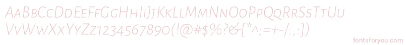 AlegreyasansscLightitalic Font – Pink Fonts on White Background