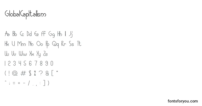 GlobalCapitalismフォント–アルファベット、数字、特殊文字