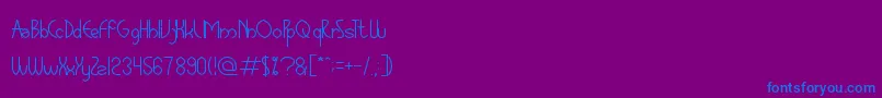 GlobalCapitalism Font – Blue Fonts on Purple Background