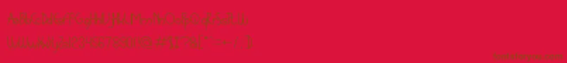 Шрифт GlobalCapitalism – коричневые шрифты на красном фоне