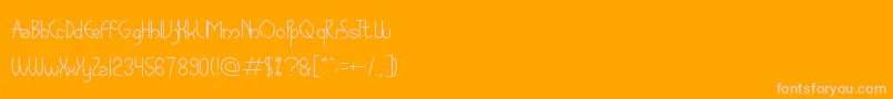 GlobalCapitalism Font – Pink Fonts on Orange Background