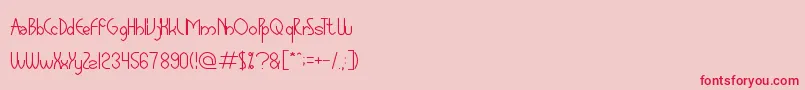 GlobalCapitalism Font – Red Fonts on Pink Background