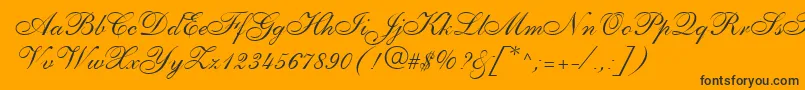 PenTweaksOneSsi Font – Black Fonts on Orange Background
