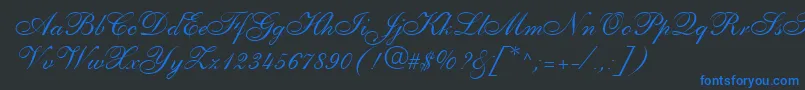 PenTweaksOneSsi Font – Blue Fonts on Black Background