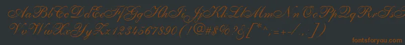 PenTweaksOneSsi Font – Brown Fonts on Black Background