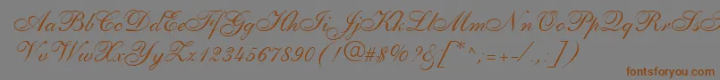 PenTweaksOneSsi Font – Brown Fonts on Gray Background