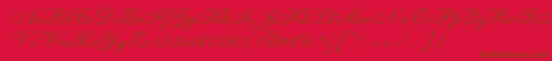 PenTweaksOneSsi Font – Brown Fonts on Red Background