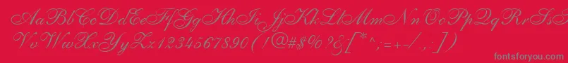 PenTweaksOneSsi Font – Gray Fonts on Red Background