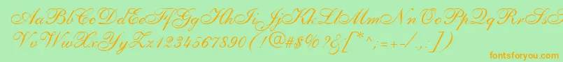 PenTweaksOneSsi Font – Orange Fonts on Green Background