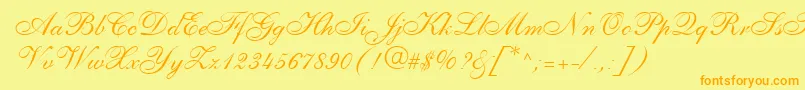 PenTweaksOneSsi Font – Orange Fonts on Yellow Background