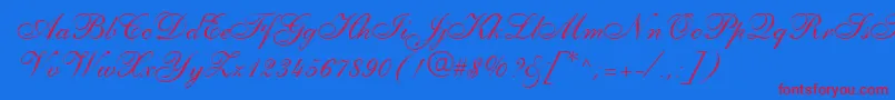 PenTweaksOneSsi Font – Red Fonts on Blue Background