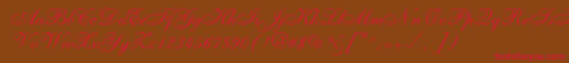 PenTweaksOneSsi Font – Red Fonts on Brown Background