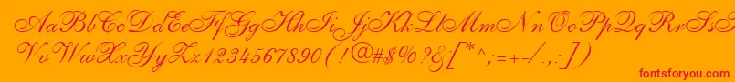 PenTweaksOneSsi Font – Red Fonts on Orange Background