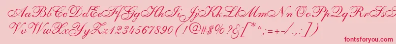 PenTweaksOneSsi Font – Red Fonts on Pink Background