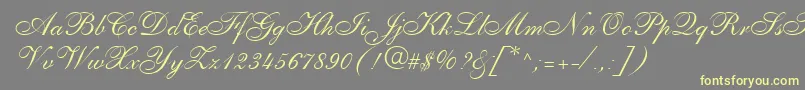 PenTweaksOneSsi Font – Yellow Fonts on Gray Background