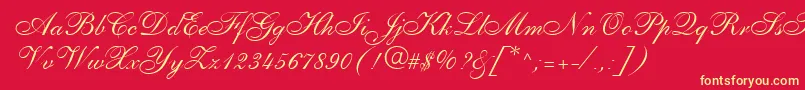 PenTweaksOneSsi Font – Yellow Fonts on Red Background