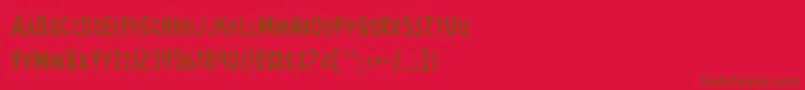 Earths Font – Brown Fonts on Red Background